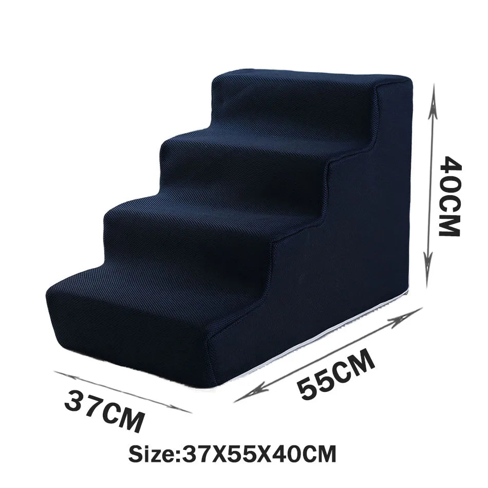 Orthopedic Pet Stairs for Dogs & Cats – Soft Foam, Non-Slip & Washable
