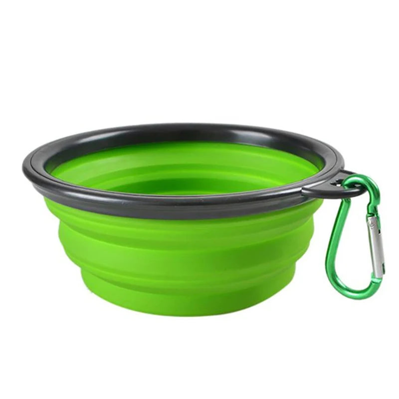 Collapsible Silicone Pet Travel Bowl for Dogs & Cats
