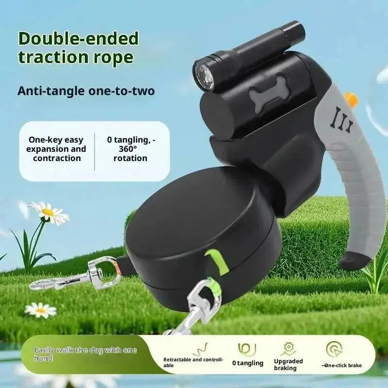 Pawora 360° Dual Retractable Dog Leash