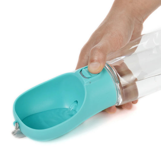 Leakproof Portable Pet Water Bottle with Built-In Travel Bowl