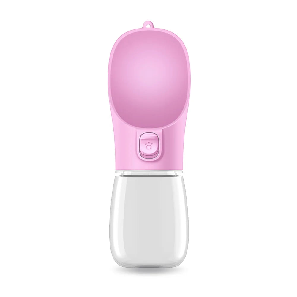 Leakproof Portable Pet Water Bottle with Built-In Travel Bowl