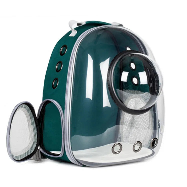 Ventilated Pet Carrier Backpack for Cats & Small Dogs – Transparent Travel Backpack