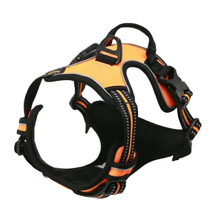 Adjustable No-Pull Dog Harness with Control Handle & Reflective Straps