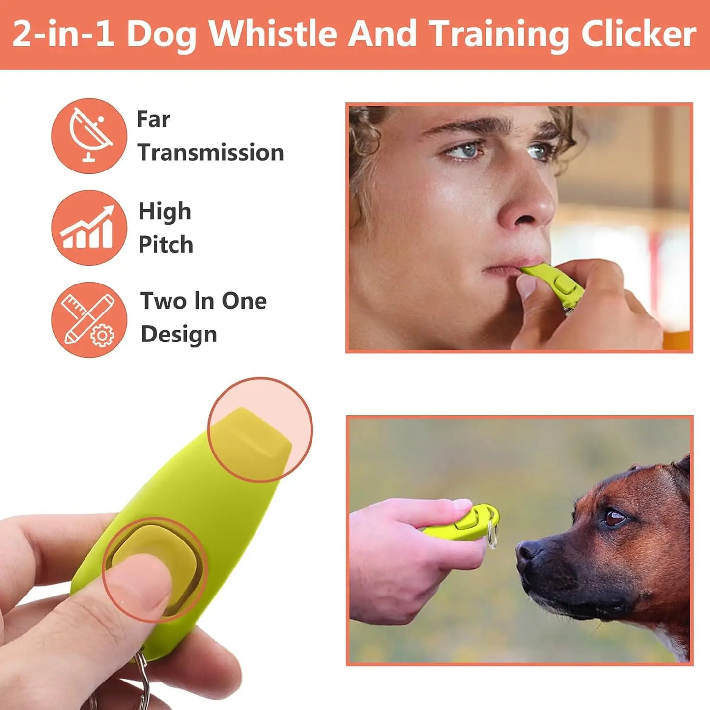 Professional Dog Training Kit with Treat Pouch, Clicker & Whistle