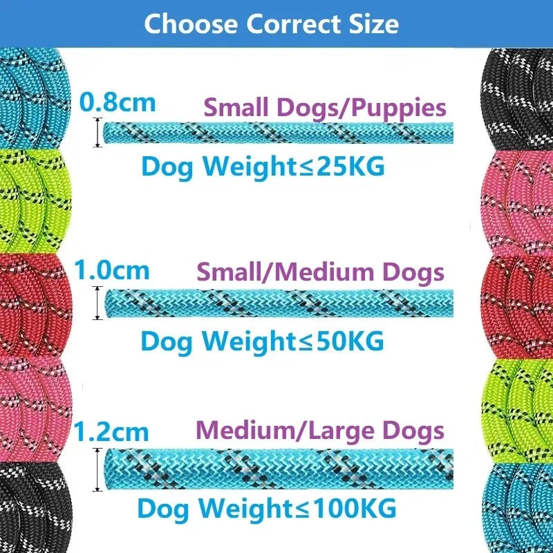 Pawora Reflective Rope Dog Leash