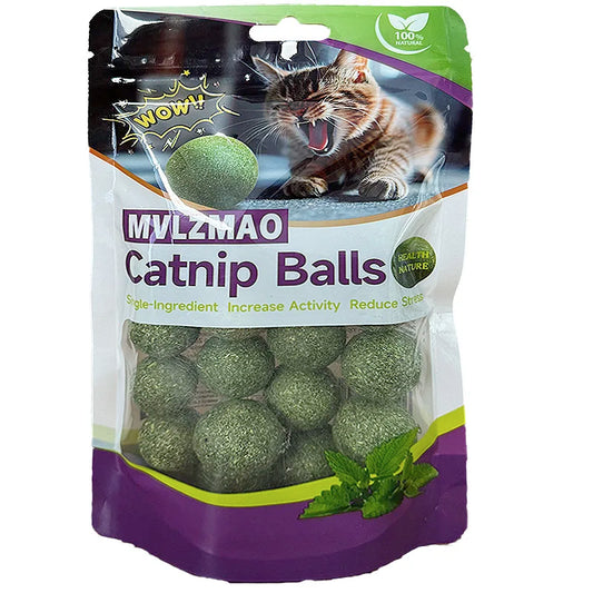 Catnip Balls for Cats – Natural Interactive Chew Toys