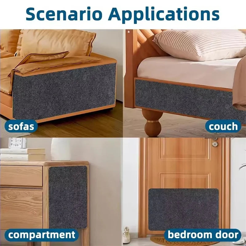 Trim-to-Fit Cat Scratching Mat for Sofas & Furniture – Self-Adhesive Protector