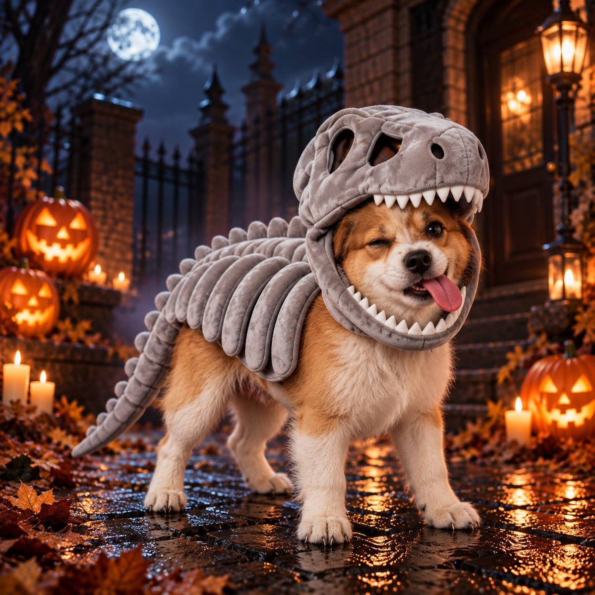 Dinosaur Skeleton Dog Costume