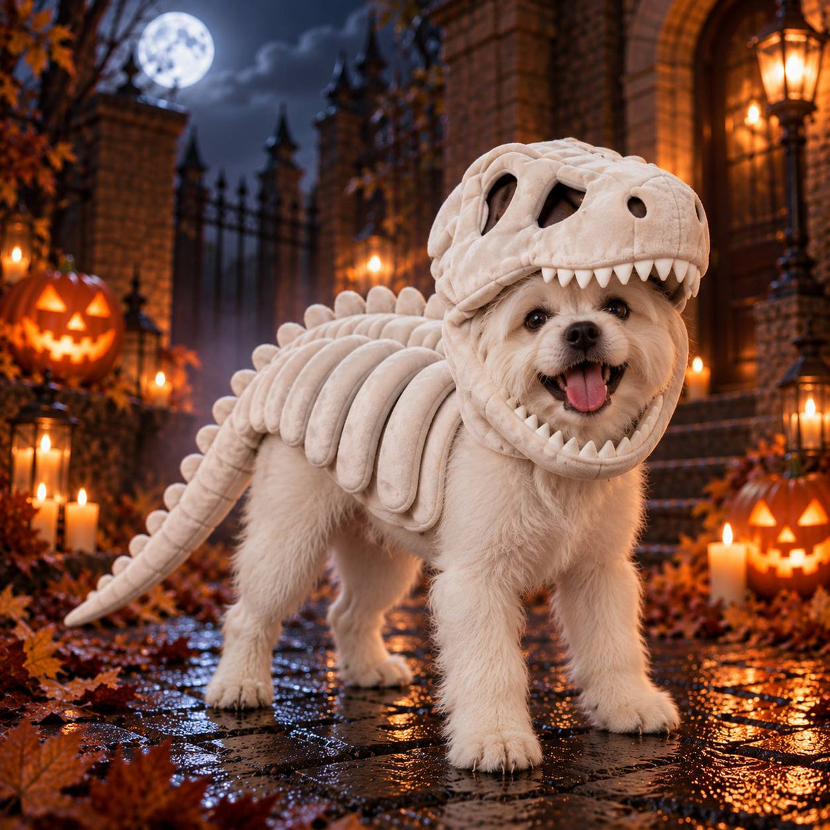 Dinosaur Skeleton Dog Costume